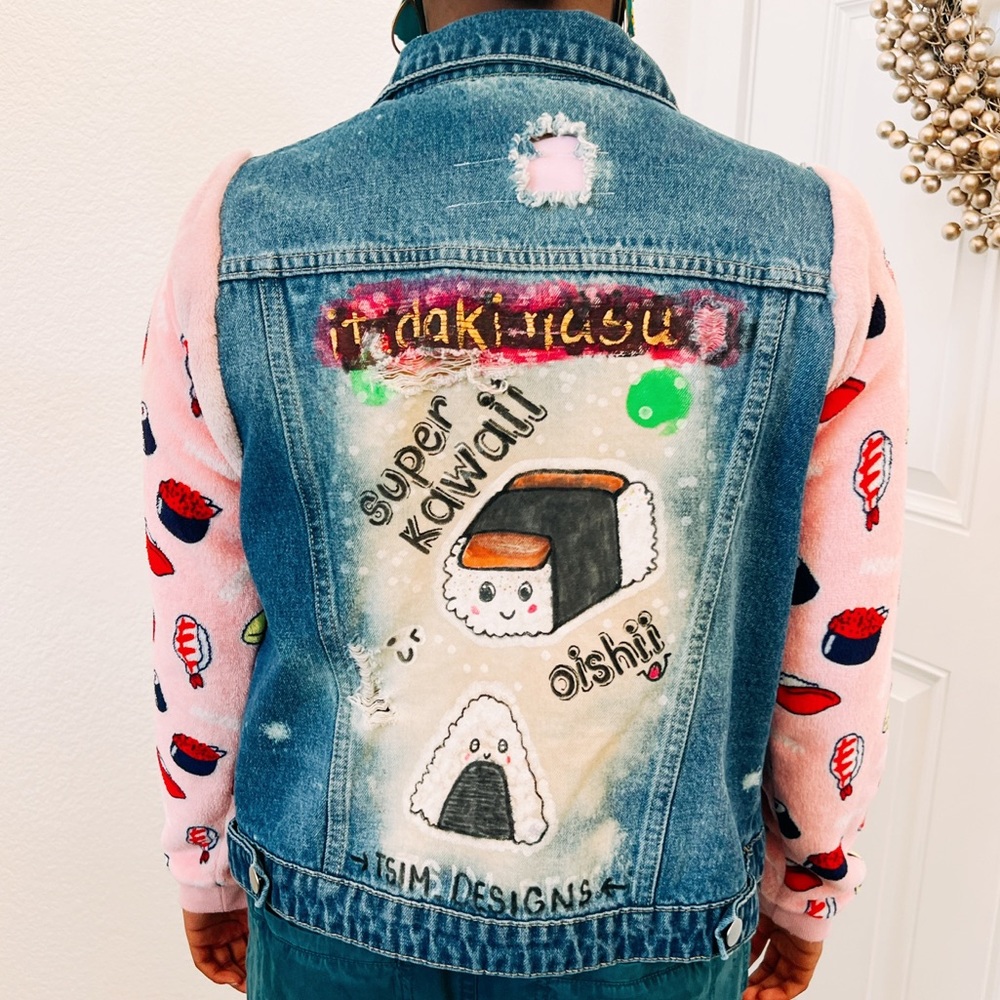 Custom Designed Kawaii Denim Jacket